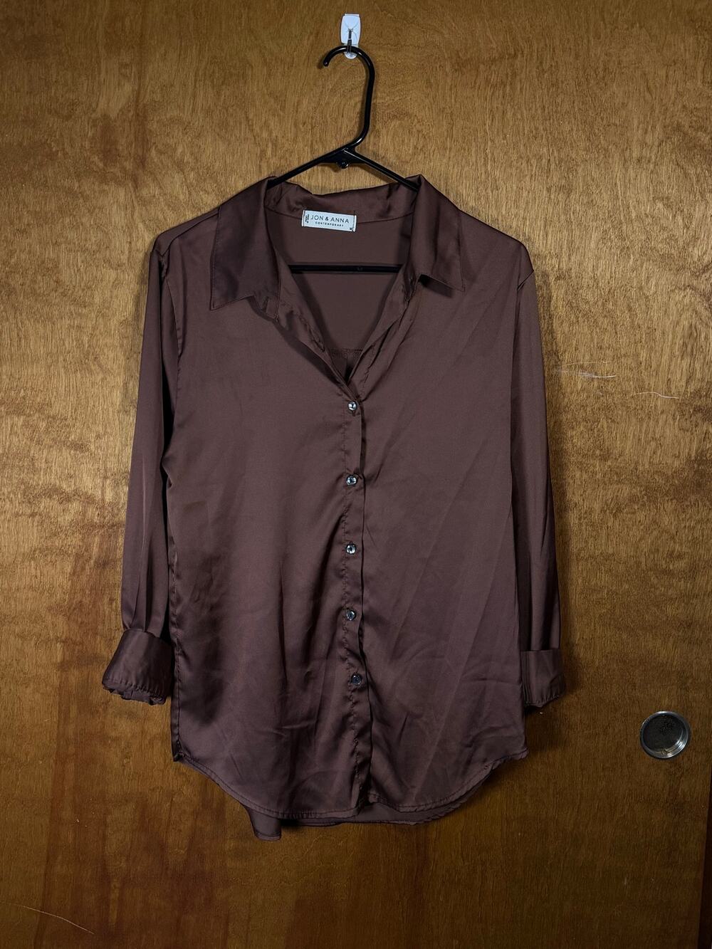 Jon & Anna Brown Button-Up Blouse